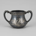 Antique Silverplate Sugar Bowl | Homan Mfg Co No. 2026 | Dark Patina Gothic Decor | Circa 1904